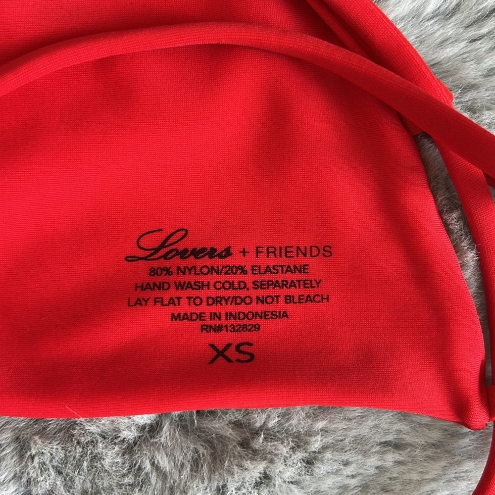 Lovers & Friends Evros Bikini Top in Poppy XS - Picture 5 of 5